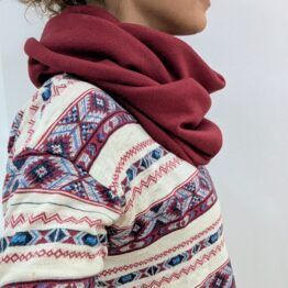 Cuello Doble Melange (Burdeos/Petrol)